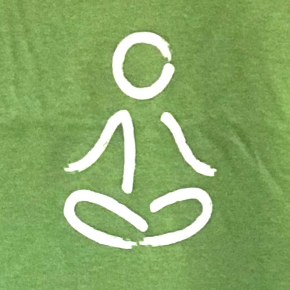 NWOT Graphic Tee T-Shirt Mens Yoga Lotus Asana Meditation OM Kiwi Green Gildan